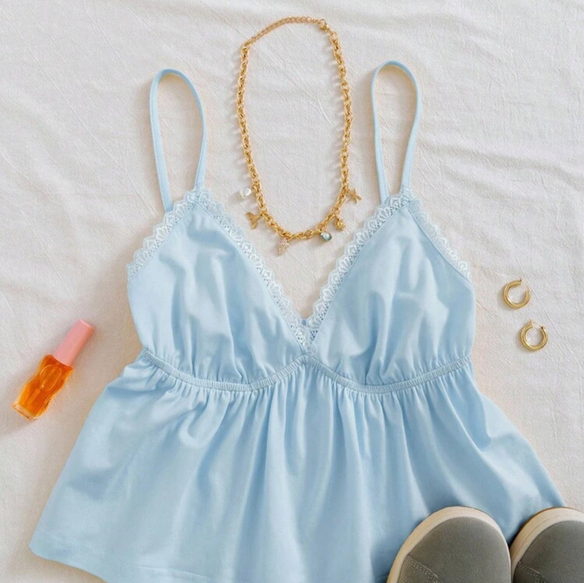 Back to school! Blue tank💝