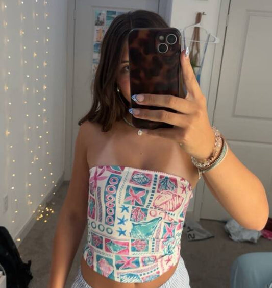 Vacay Print Tube Top💕
